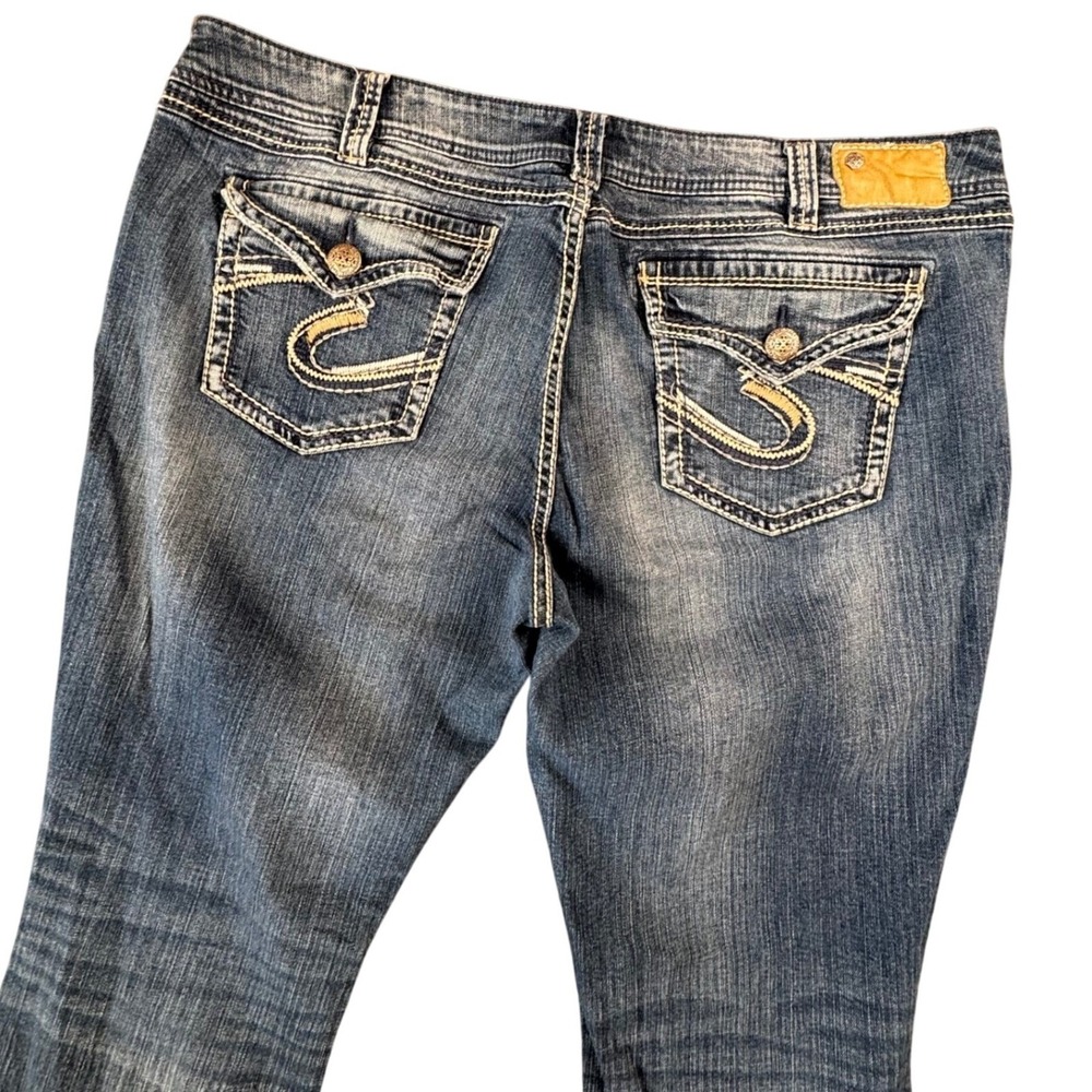 Silver Jeans Co Suki‎ Bootcut Jeans Womens 42x30 Curvy Fit Embroidered Denim